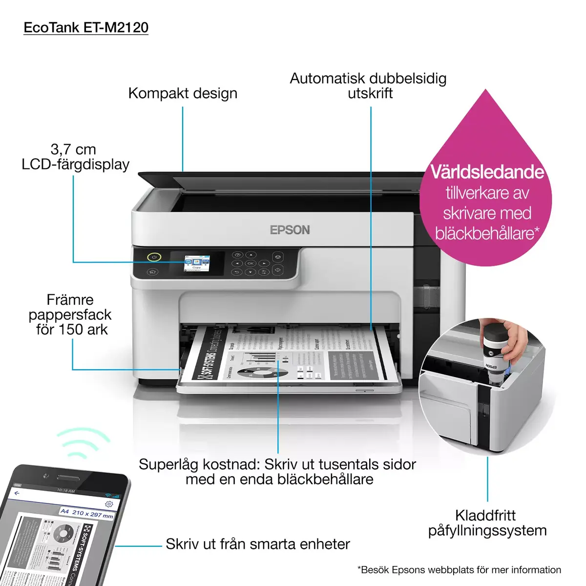 Daudzfunkcionālā ierīce Epson EcoTank ET-M2120 Photo 44