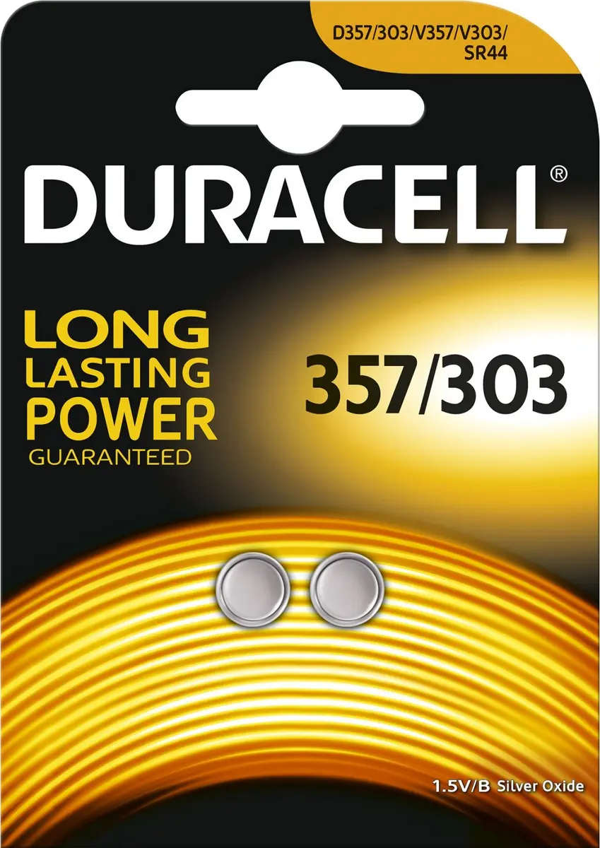 Duracell 303/357 SR44 Sudraba oksīda vienreizlietojama
