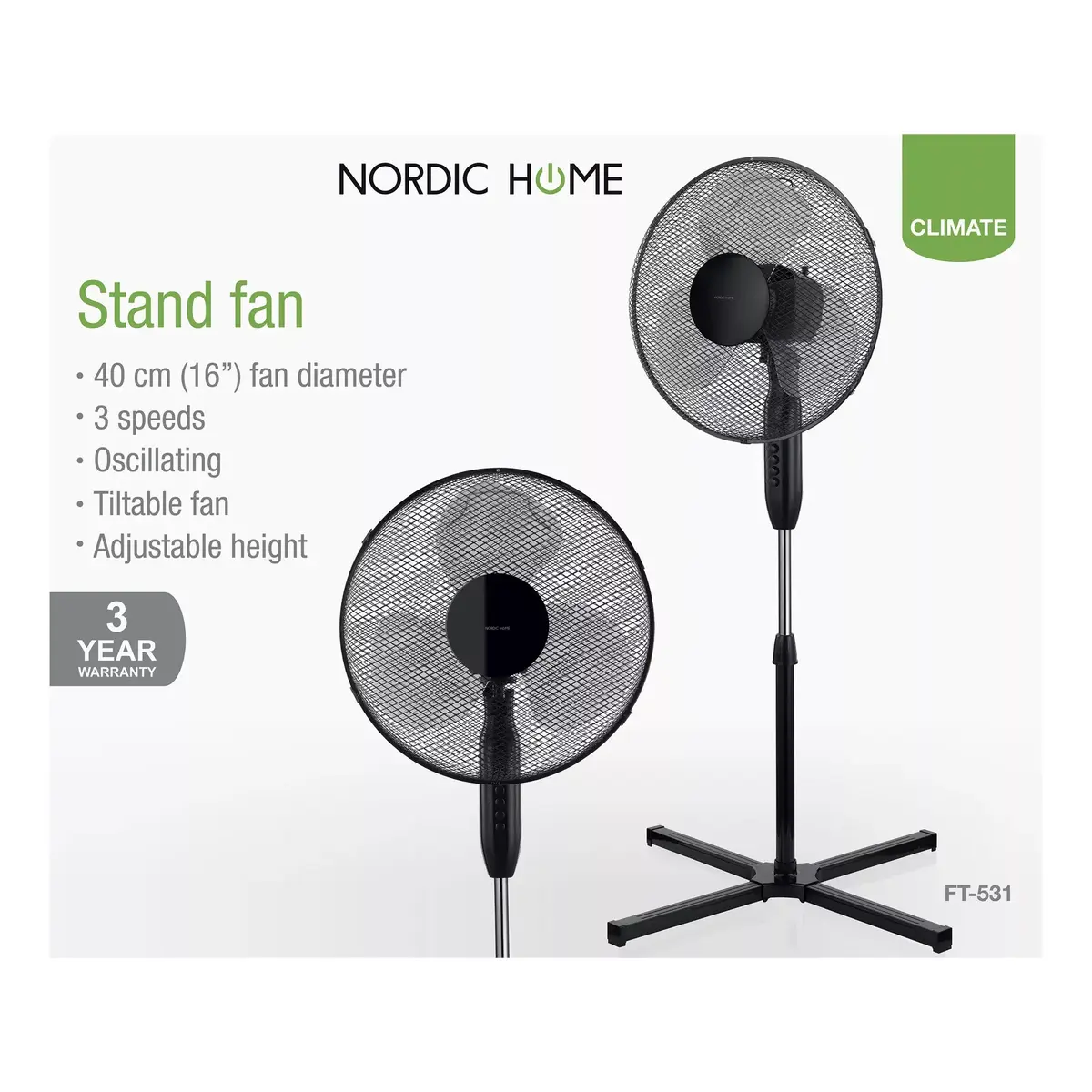 Напольный вентилятор Nordic Home Culture FT-531 Photo 5