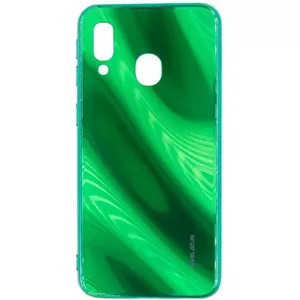 Защитный чехол Evelatus для Samsung Galaxy A40 — полноцветное электронапыление, закалённое стекло, зелёный