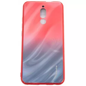 Tempered Glass Phone Case Evelatus for Xiaomi Redmi 8 — Water Ripple Gradient Red-Black