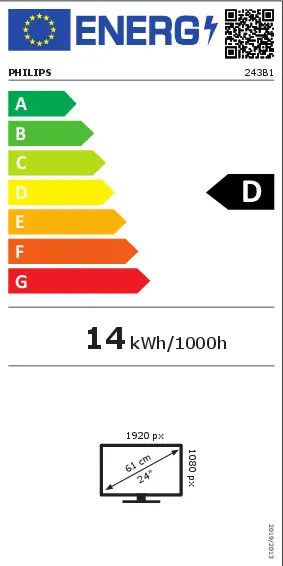 Компьютерный монитор Philips B Line 243B1/00 Photo 6