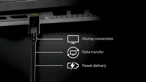Подключение ноутбука с помощью одного кабеля USB-C