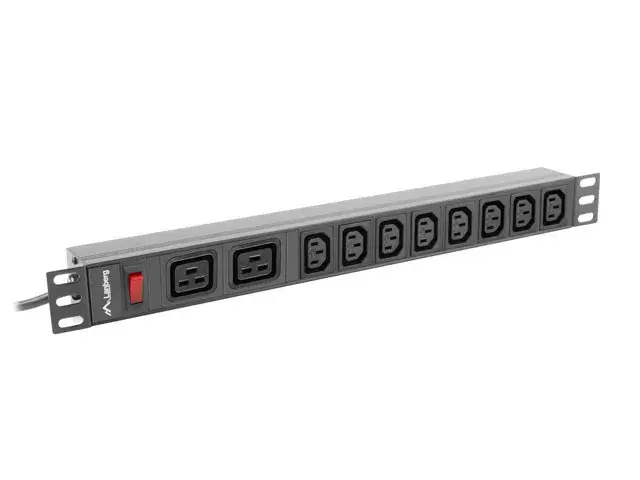 LANBERG PDU-02I1908I-0200-C20-BK PDU 1U 10×C13 16A Photo 2