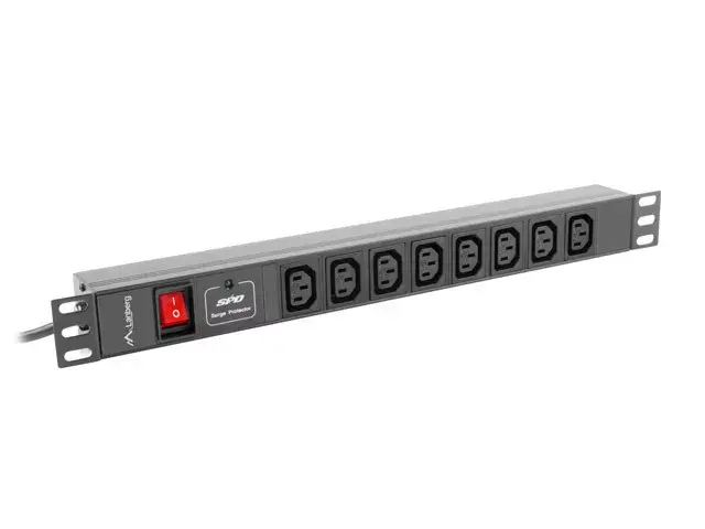 LANBERG PDU-08I-0200-C20-BK PDU, 8× C13, 1U Photo 2