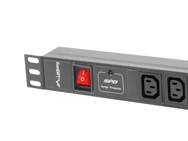 LANBERG PDU-08I-0200-C20-BK PDU, 8× C13, 1U Photo 3