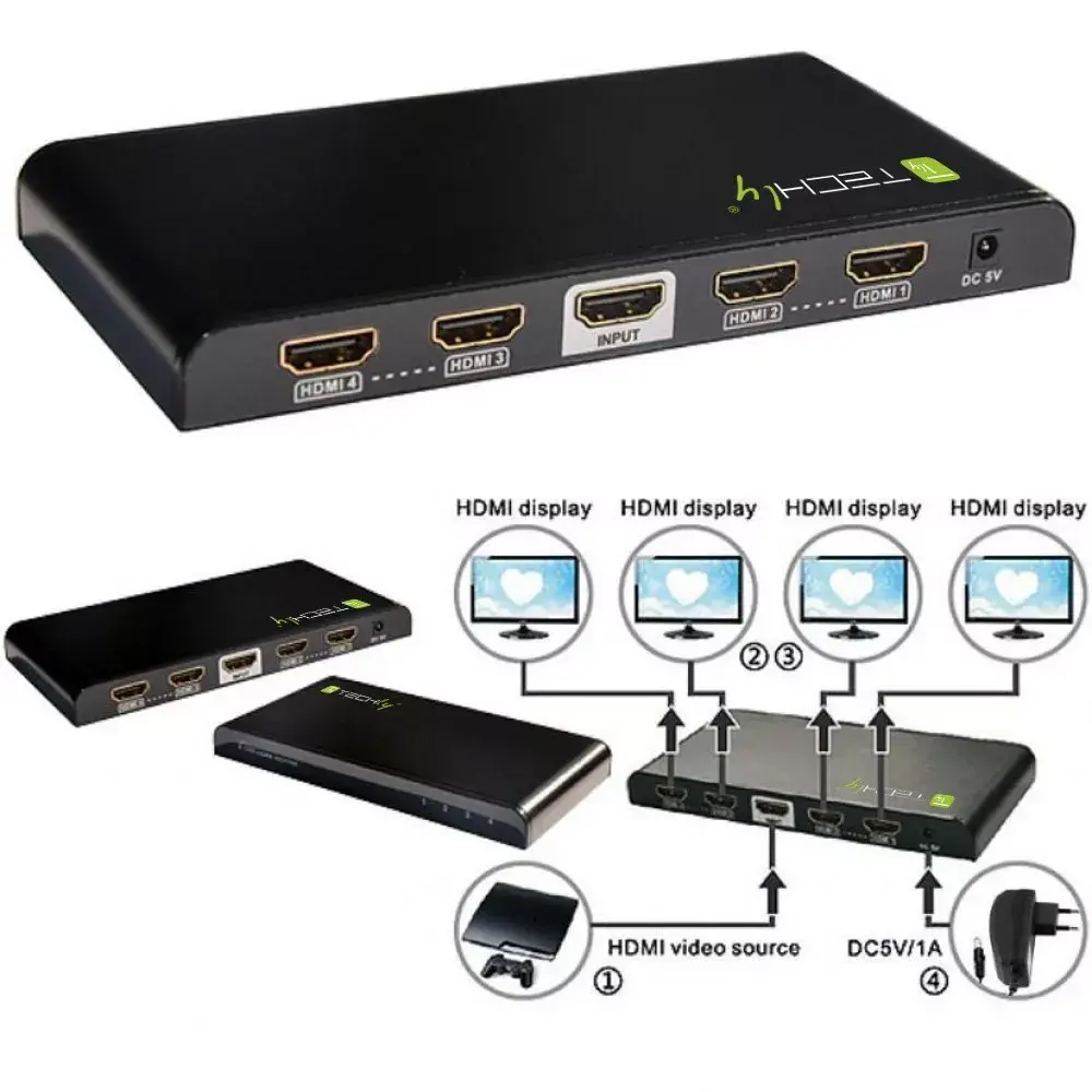 HDMI сплиттер Techly HDMI-4K4 Photo 4