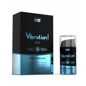 Охлаждающий лубрикант Intt Vibration! Ice 15 мл — гель-ощущение с мятным вкусом, растительными экстрактами, охлаждающий вибрационный эффект