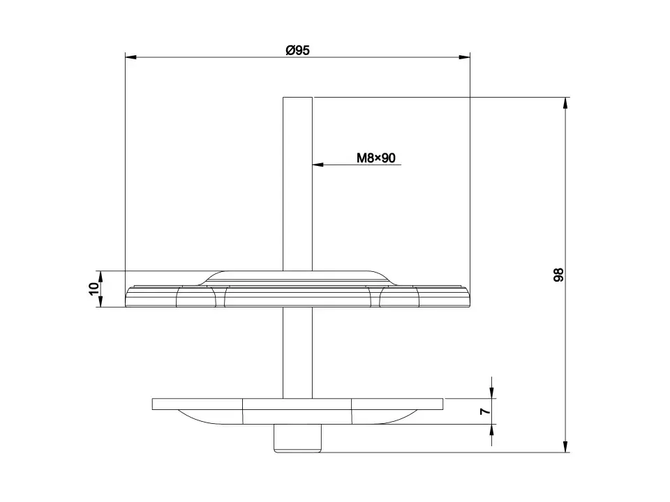 Base Multibrackets M VESA Deskmount Officeline Grommet Black Photo 2
