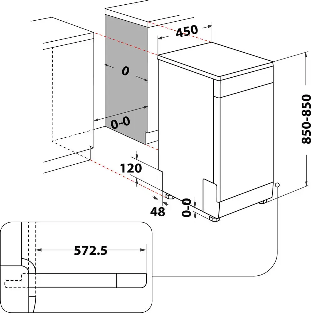 WHIRLPOOL WSBO 3O34 PF X частично встраиваемая ПММ Photo 12