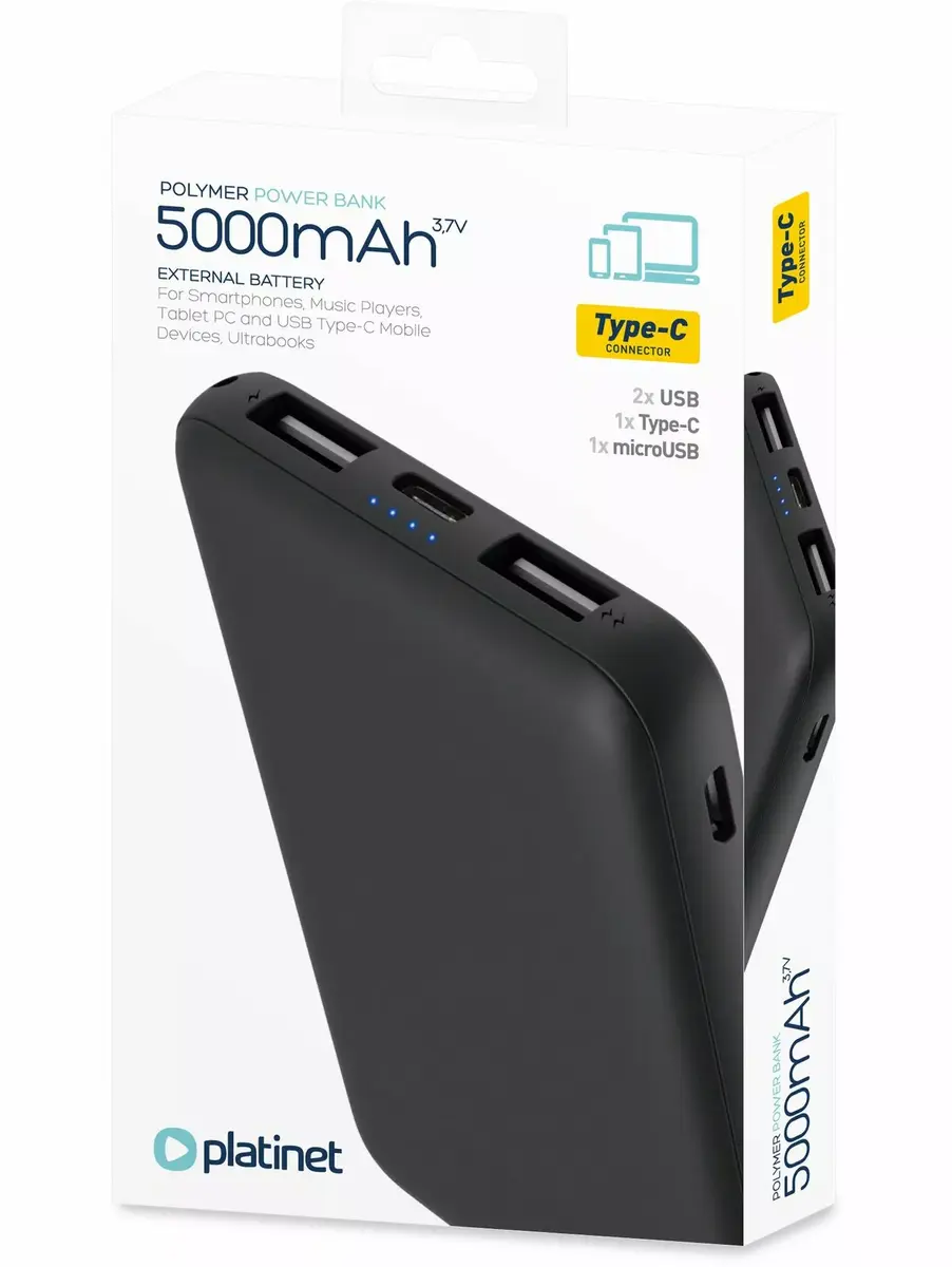 Portable Power Bank Platinet 45216 Photo 3