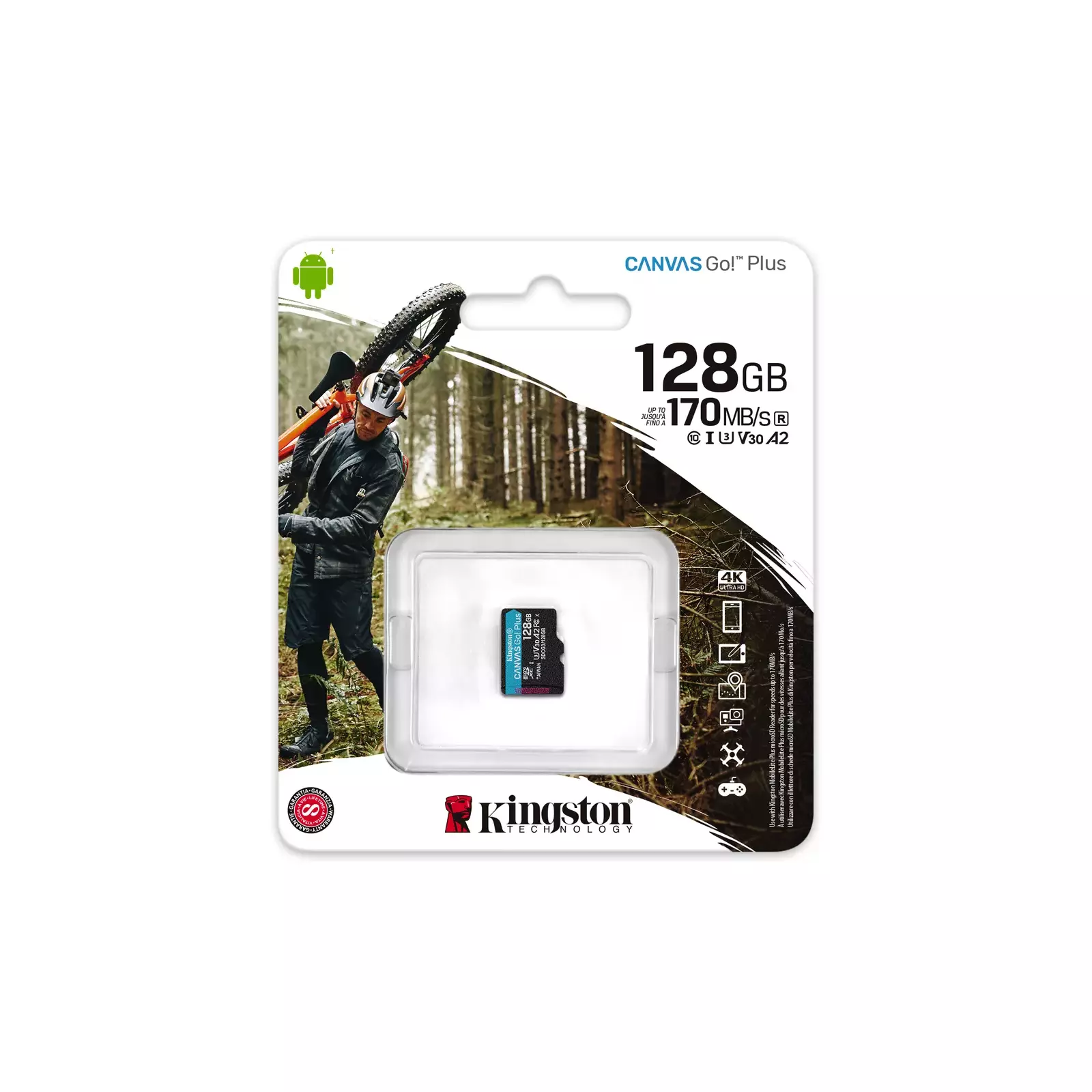 Kingston Technology Canvas Go! Plus SDCG3/128GBSP | AiO.lv