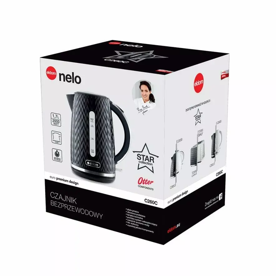 Eldom NELO electric kettle 1.7 L, 2000 W Photo 6