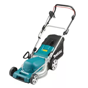 Газонокосилка Makita ELM4121 — ширина скашивания 41 см, 1600 Вт (AC), высота 20–75 мм, травосборник 50 л