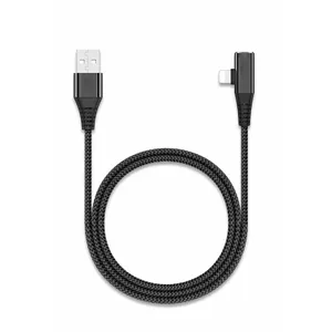 Lightning data and charging cable RoGer RO-2XLIGHT-BK with extra Lightning port, 1 m