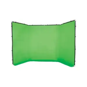 Fons Lastolite LL LB7622 ar alumīnija rāmi un monohromām auduma panelēm 4000×2300 mm, alumīnijs/melns/zaļš