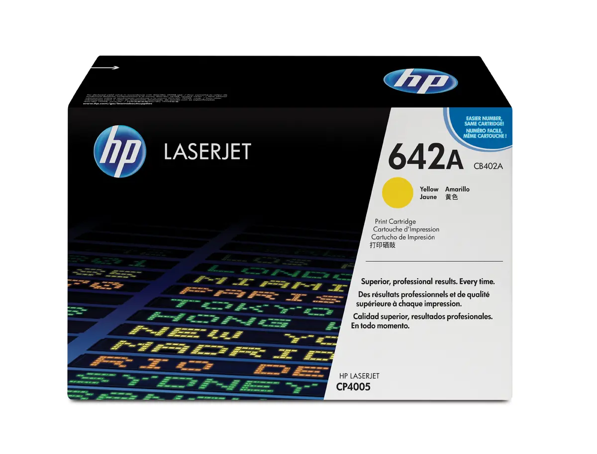 HP 642A Oriģinālais dzeltenais lāzerprintera toneris