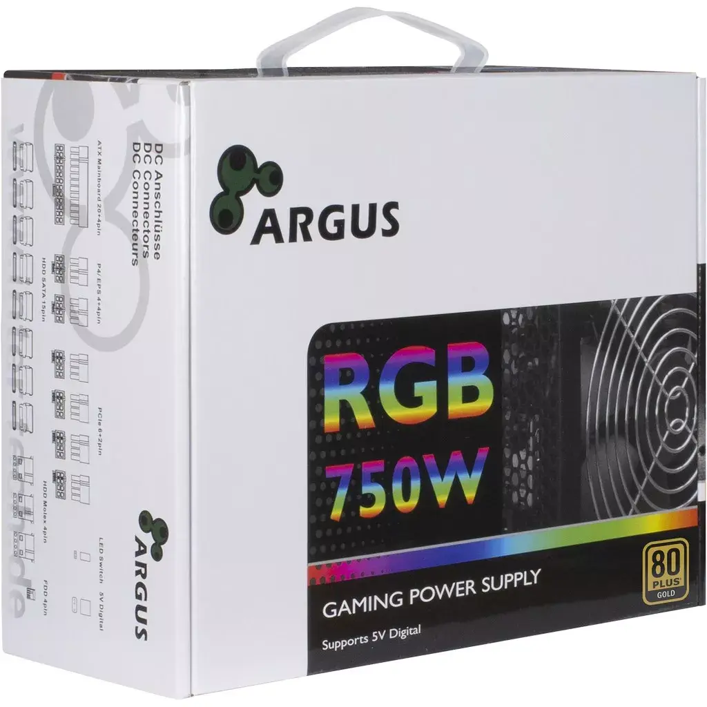 Barošanas bloks Inter-Tech Argus RGB-750W CM II Photo 3