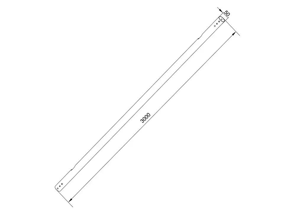 Caurule Multibrackets M Pro Series Paplašināšanas caurule 3m Melna Photo 2