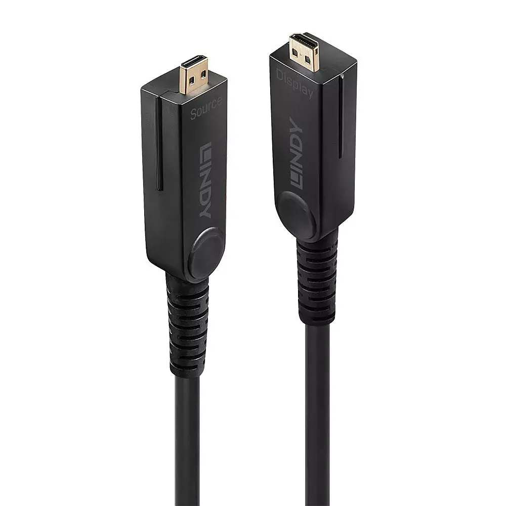 Fibre Optic Hybrid Micro-HDMI Cable Lindy 70m Photo 3