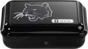 Ланчбокс step by step Wild Cat, черный — компактный школьный контейнер для еды