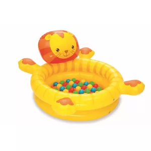 Ball pit Bestway 52261 round play pit with 50 balls, orange and yellow