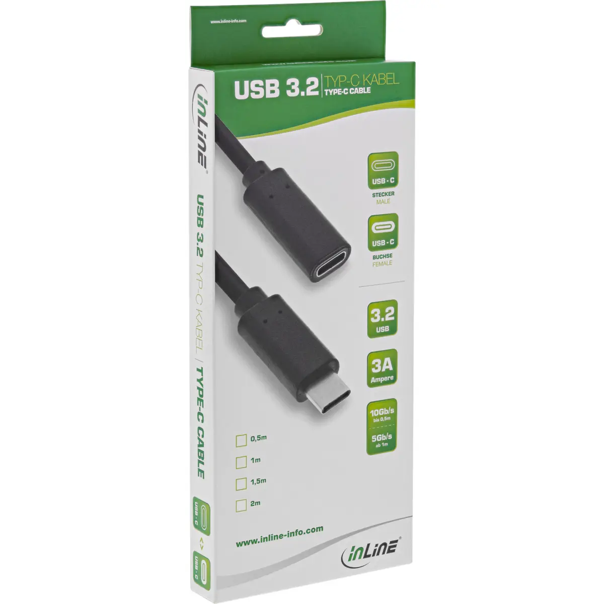 InLine USB 3.2 Gen 2 Extension Cable USB-C 2m Photo 3