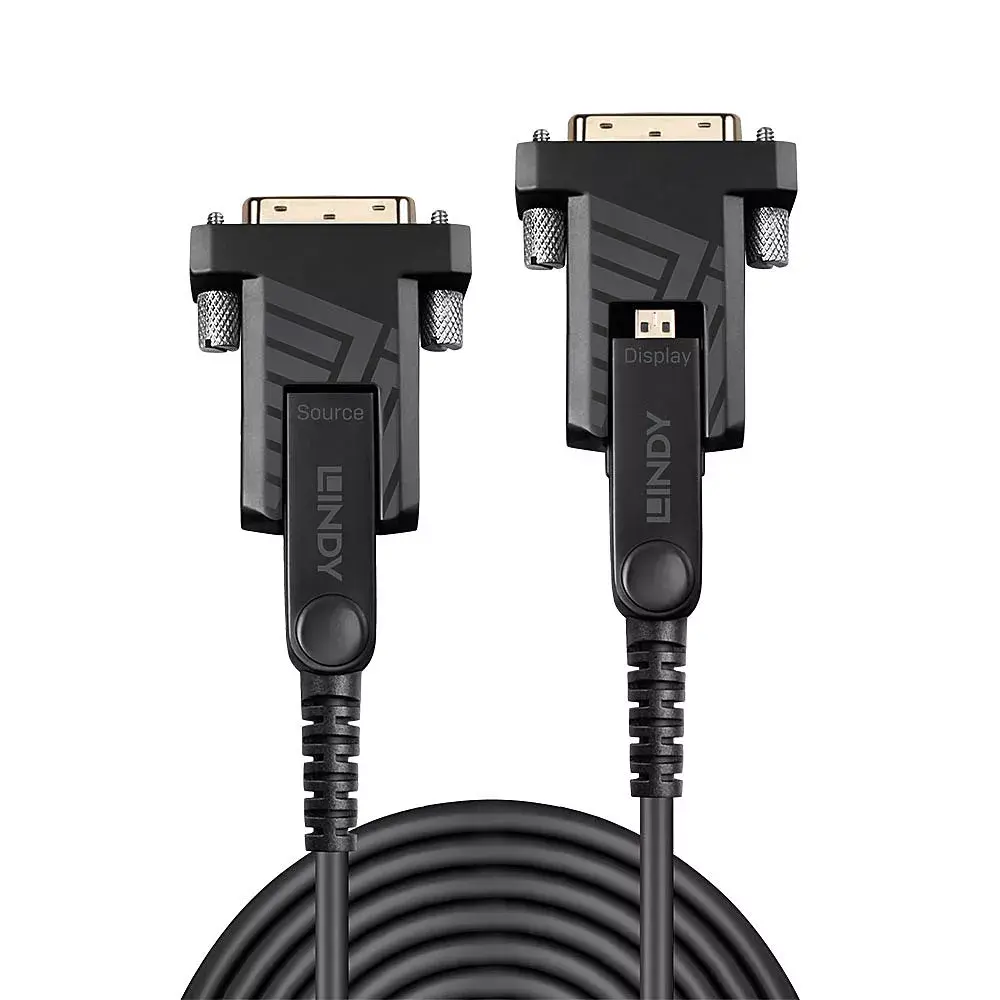 Fibre Optic Hybrid Micro-HDMI Cable Lindy 40m Photo 2
