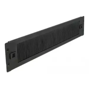 Щеточный панель DeLOCK 19" Кабельный менеджер Щеточная полоса без инструментов 2U черный