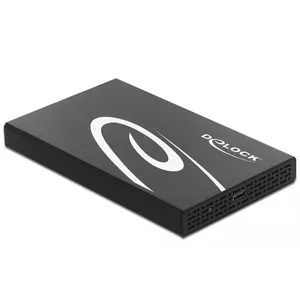 DeLOCK 42611 cieto disku uzglabāšanas sistēma HDD/SSD korpuss Melns, Balts 2.5"