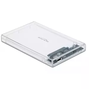 DeLOCK 42621 cieto disku uzglabāšanas sistēma HDD/SSD korpuss Caurspīdīgs 2.5"