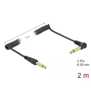 Audio kabelis DeLOCK 85939 2m 6.35mm Melns