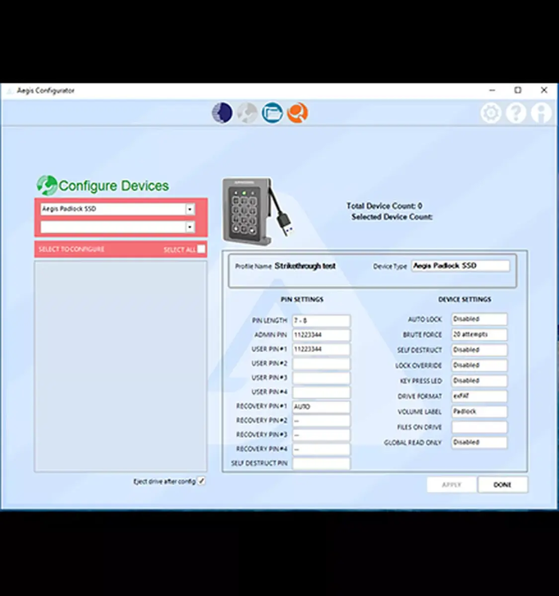 USB Хаб Apricorn Aegis Configurator AP-CONFIG-KIT-EMEA Photo 4