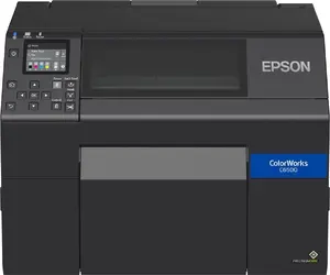 Epson ColorWorks C6500Ae (BK) tintes etiķešu printeris ar automātisko griezēju, 1200 x 1200 DPI izšķirtspēju, 85 mm/sek drukāšanas ātrumu, Ethernet un USB pieslēgvietām