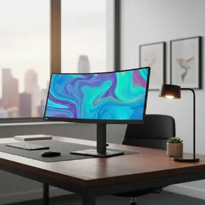Монитор Lenovo T34W-20 34" UltraWide LCD 3440 x 1440 VA изогнутый с USB-C и встроенным USB-хабом
