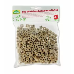 Koka kauliņi ar burtiem verami (300gab) LENA 4+ L32005