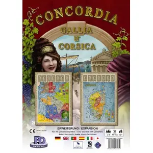 Board game book Concordia Galia / Korsyka, Egmont — Polish edition, 385×271×10 mm, FSC