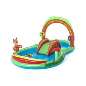 Надувной детский бассейн Bestway Friendly Woods Play Pool Center 2,95×1,99×1,30 м, ПВХ, 214 л, фигура-8