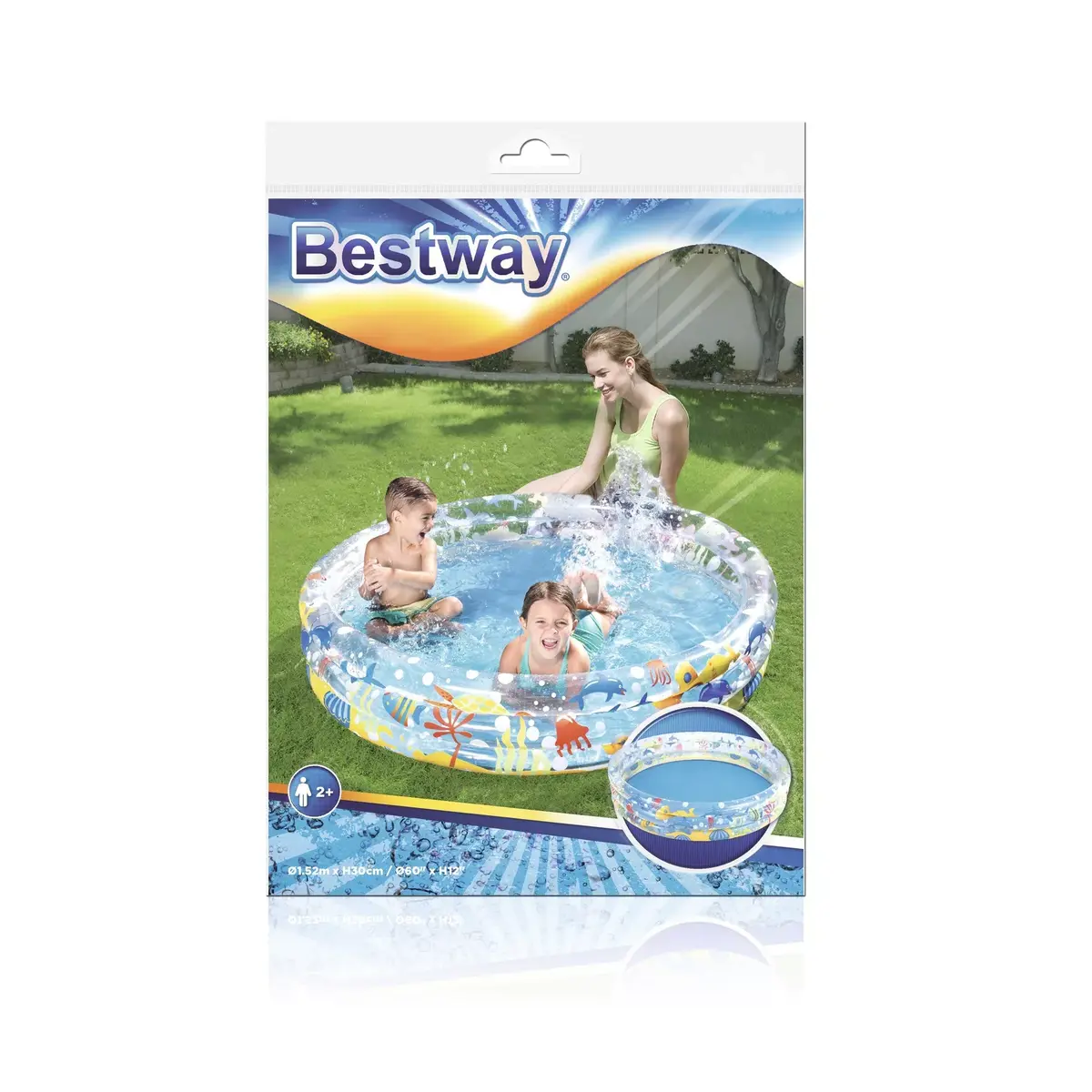 Надувной бассейн Bestway Inflatable Deep Dive 3-Ring Pool Photo 12