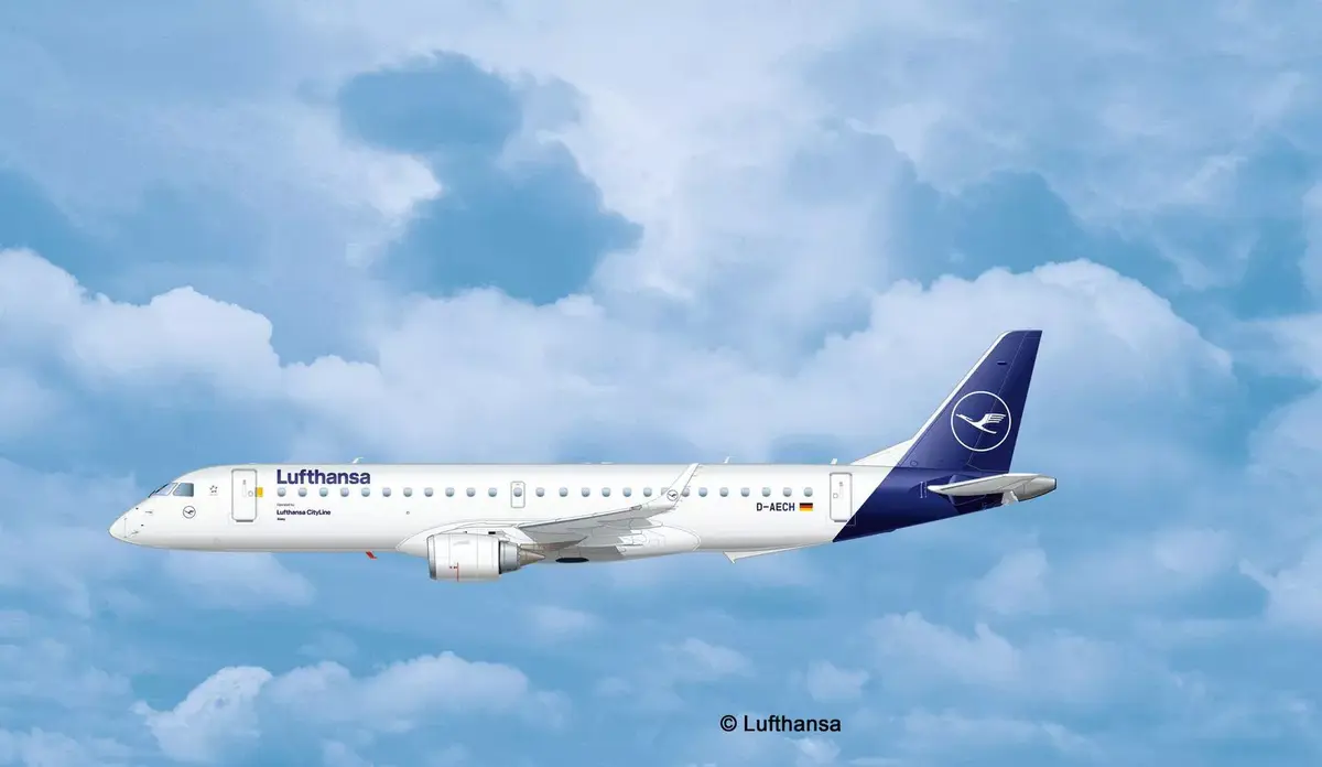 REVELL Embraer 190 Lufthansa New Livery, 1:144 iepriekš salikta Photo 3