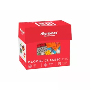 Construction blocks set Marioinex Blocks Classic 210 pcs, compatible interlocking pieces, assorted colors