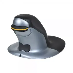 Vertical mouse Posturite Penguin ambidextrous RF wireless laser 1200 DPI, 3 buttons, wheel, black/blue