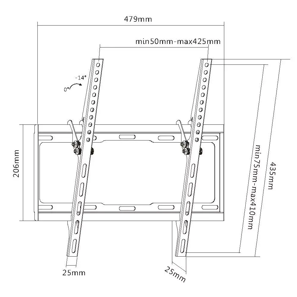 Tilt TV Wall Mount Bracket Equip 32"-55" Photo 6
