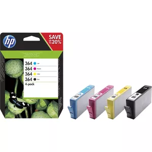 HP 364 4-pack Black Cyan Magenta Yellow Original Ink Cartridges Dye-based Pigment-based