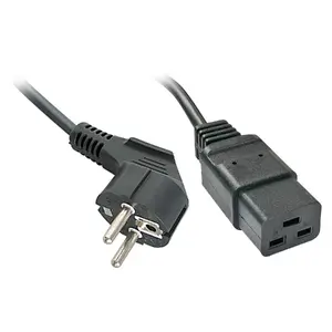 Power Cable Lindy Stromversorgung Black 2 m CEE7/4 IEC C19
