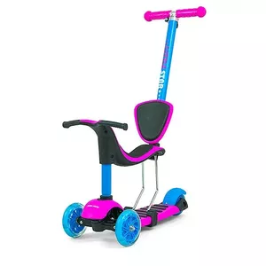 Kick scooter milly mally Little Star — children's foldable scooter, pink-blue