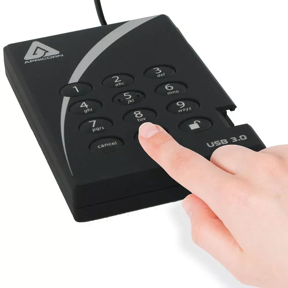 Внешний жесткий диск Apricorn 500GB Aegis Padlock Photo 4