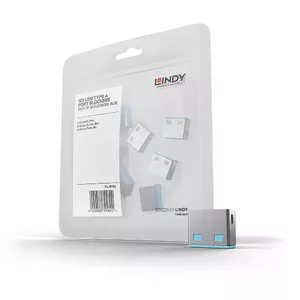Port blocker Lindy USB Port Blocker without key Pack of 10 Colour Code Blue