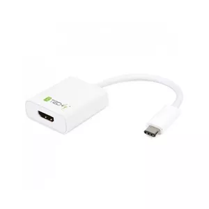 USB graphics adapter TECHLY IADAP-USB31-HDMI — USB-C 3.2 Gen 1 to HDMI, white, 0.15 m cable