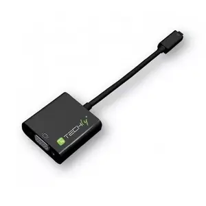 Video cable adapter TECHLY IDATA-HDMI-VGA5 — VGA (D-Sub) to HDMI Type D (Micro), up to 1920×1080, black